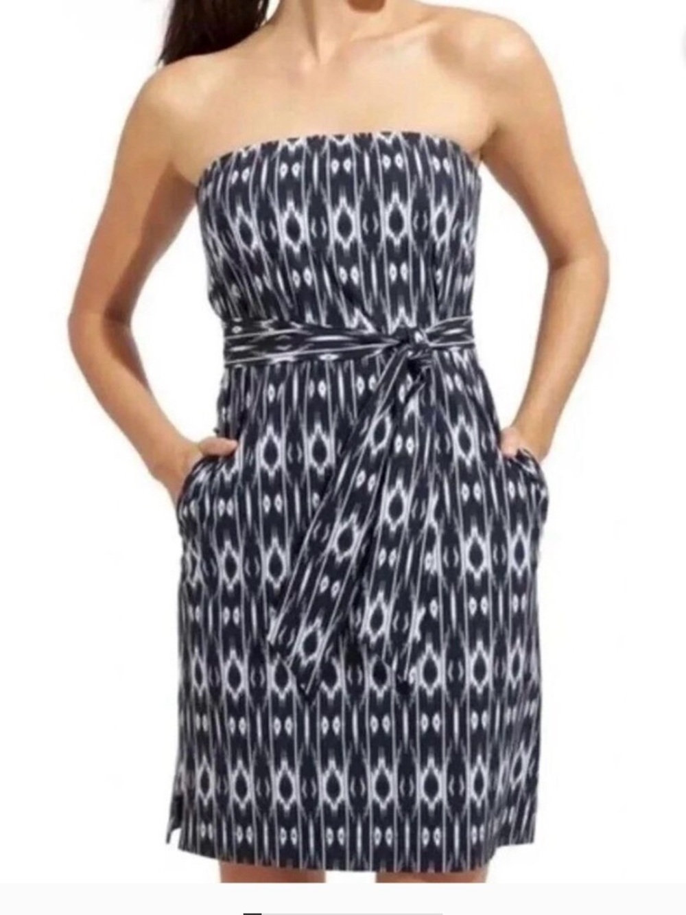 Athleta Strapless Tie-Waist Dress size 2